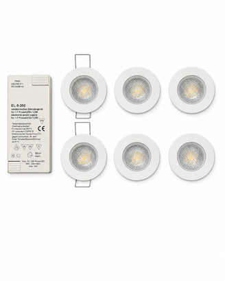 6 Faretti LED Incasso Mini Made Germany