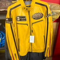 Giubotto di pelle colore giallo