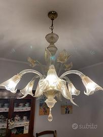 Lampadario di Murano a 6 lampade