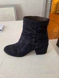 stivaletti camoscio blu 