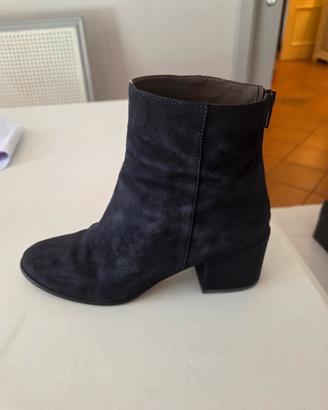 stivaletti camoscio blu 