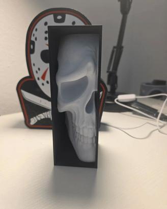 Fermalibri teschio testa allungata stampa 3D