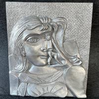 Bassorilievo in peltro stile cubismo