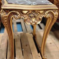 Tavolino decorativo Barocco con piano in marmo