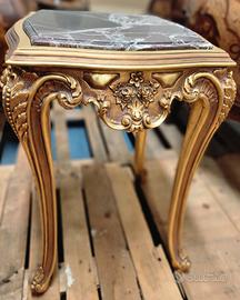 Tavolino decorativo Barocco con piano in marmo