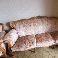 Salotto classico Luigi XV divano e poltrone