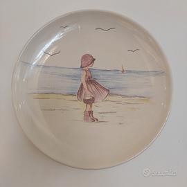 Piatti di ceramica DIPINTI A MANO - Bimbi al mare
