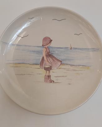 Piatti di ceramica DIPINTI A MANO - Bimbi al mare