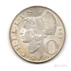 AUSTRIA 1965 - Moneta 10 schilling argento #WEU