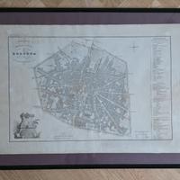 Antica PIANTA DELLA CITTA' DI BOLOGNA - 1868