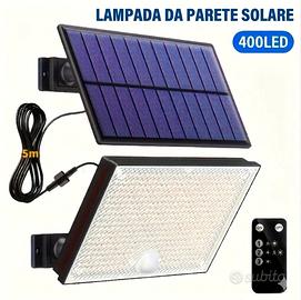 Lampada solare 400 LED con sensore di movimento 