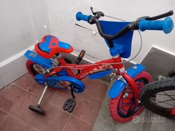 bicicletta per bambini e spider-man da 2 anni fina