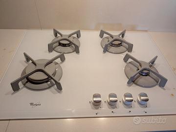 Piano Cottura Whirlpool Vetro Bianco - 4 Fuochi