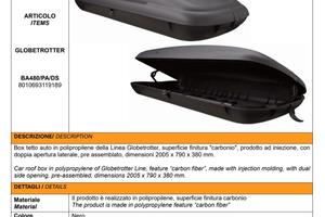 box tetto auto 480 LT effetto carbonio