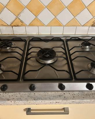 piano cottura smeg  90 cm 5 fuochi in acciaio