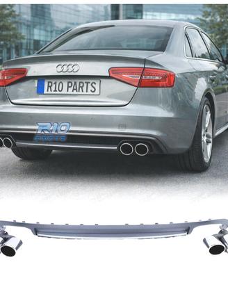 DIFFUSORE AUDI A4 B8 07-11 LOOK S4 + TERMINALI DI 