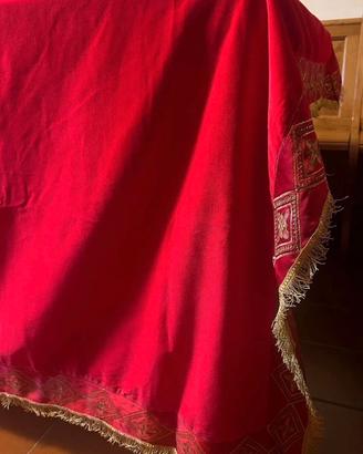 Paramento Tovaglia Altare Velluto rosso Ricami Oro