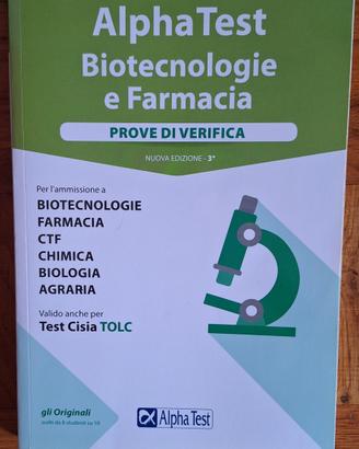 Prove di verifica per biotecnologie e farmacia 