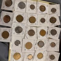 Lotto 24 Monete ottone bronzo alluminio rame niche