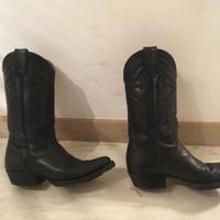 Stivali texani, tipo camperos,in pelle nero 40