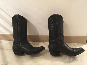 Stivali texani, tipo camperos,in pelle nero 40