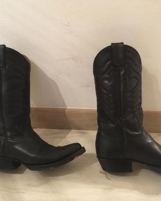 Stivali texani, tipo camperos,in pelle nero 40