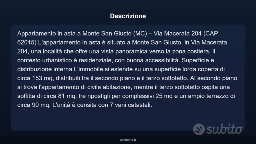 Appartamento – Monte San Giusto, San Giuseppe - Vista 5