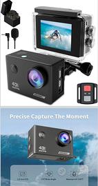 Action Cam 4K 30 FPS impermeabile telecomando 