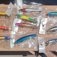 Esche artificiali kit 10 pezzi da pesca 10cm/9g