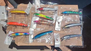 Esche artificiali kit 10 pezzi da pesca 10cm/9g