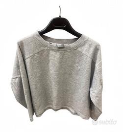 Felpa Puma M Grigia Girocollo Cropped
