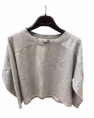 Felpa Puma M Grigia Girocollo Cropped