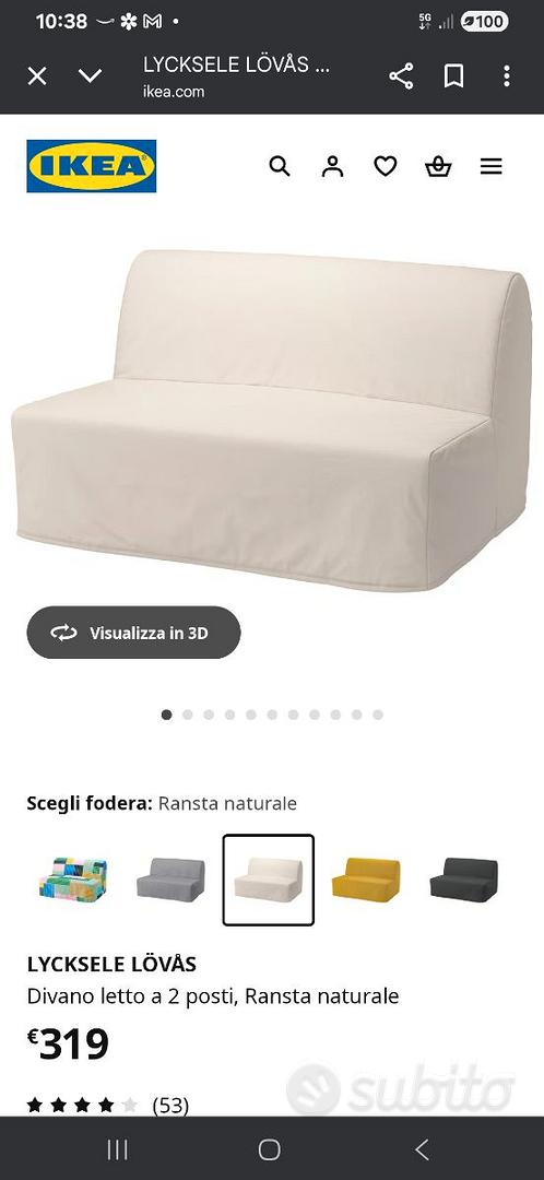 Divano Letto Ikea Lycksele Ikea Copridivano Posti Fodera Ikea Ps