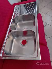 lavello acciaio inox doppia vasca nuovo