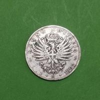 moneta antica in argento 1 Lira del 1902