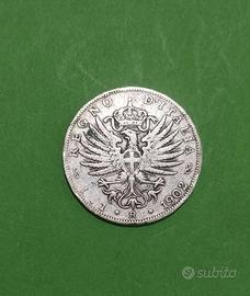 moneta antica in argento 1 Lira del 1902