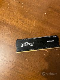 Ram Kingston FURY Beast RGB 16GB