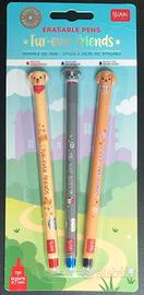 Legami Set 3 Penne Gel  Fur-ever Friends