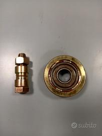 Ruota gola V in acciaio con cuscinetto a sfera