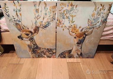 Coppia quadro su tela ikea pjatterïd 50x70 cm