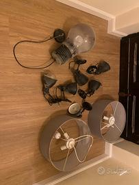 Lampade e 6 faretti con lampadine