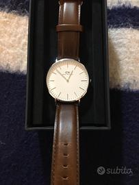 Daniel wellington cinturino hot sale pelle marrone