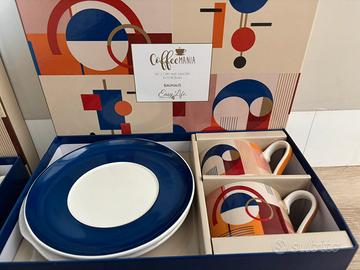 2 Tazze da the + 2 piattini coffee mania Easy life