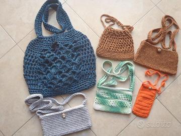 Borse fatte a mano intrecciate cotone