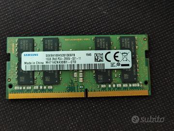 16Gb (1x16Gb) Samsung DDR4 Sodimm 2666Mhz