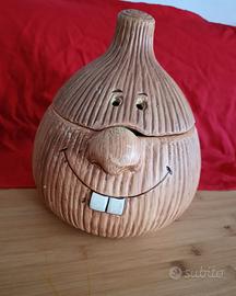 Portaaglio e cipolla in ceramica con coperchio