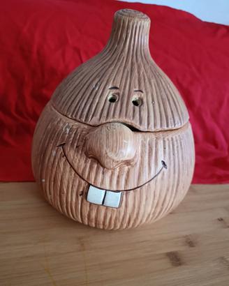 Portaaglio e cipolla in ceramica con coperchio