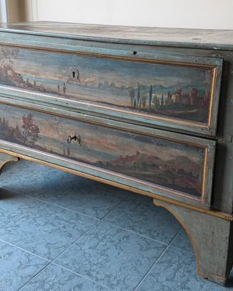Cassettiera Antica dipinta a Mano