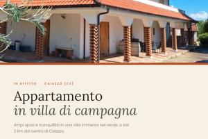 Ampio appartamento in villa in campagna  a Caiazzo