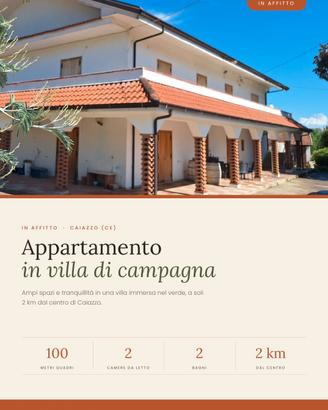 Ampio appartamento in villa in campagna  a Caiazzo